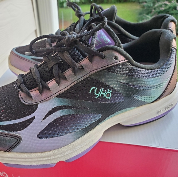 RYKÄ Devo Plus 2 Black/Purple Reflective Walking Sneakers Athletic Tennis Shoes - Picture 8 of 16